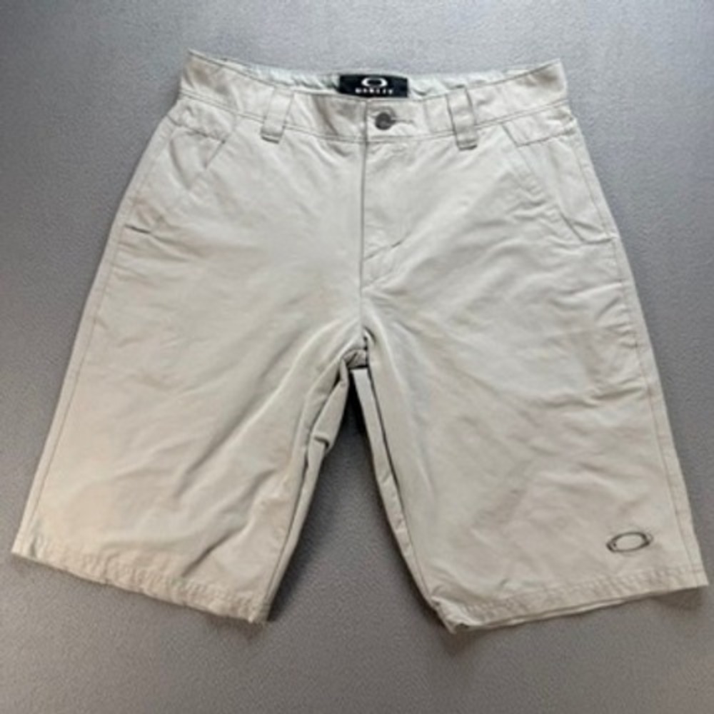 Oakley Shorts Mens 31 Tan Golf Performance Chino Stretch Flat Front Summer